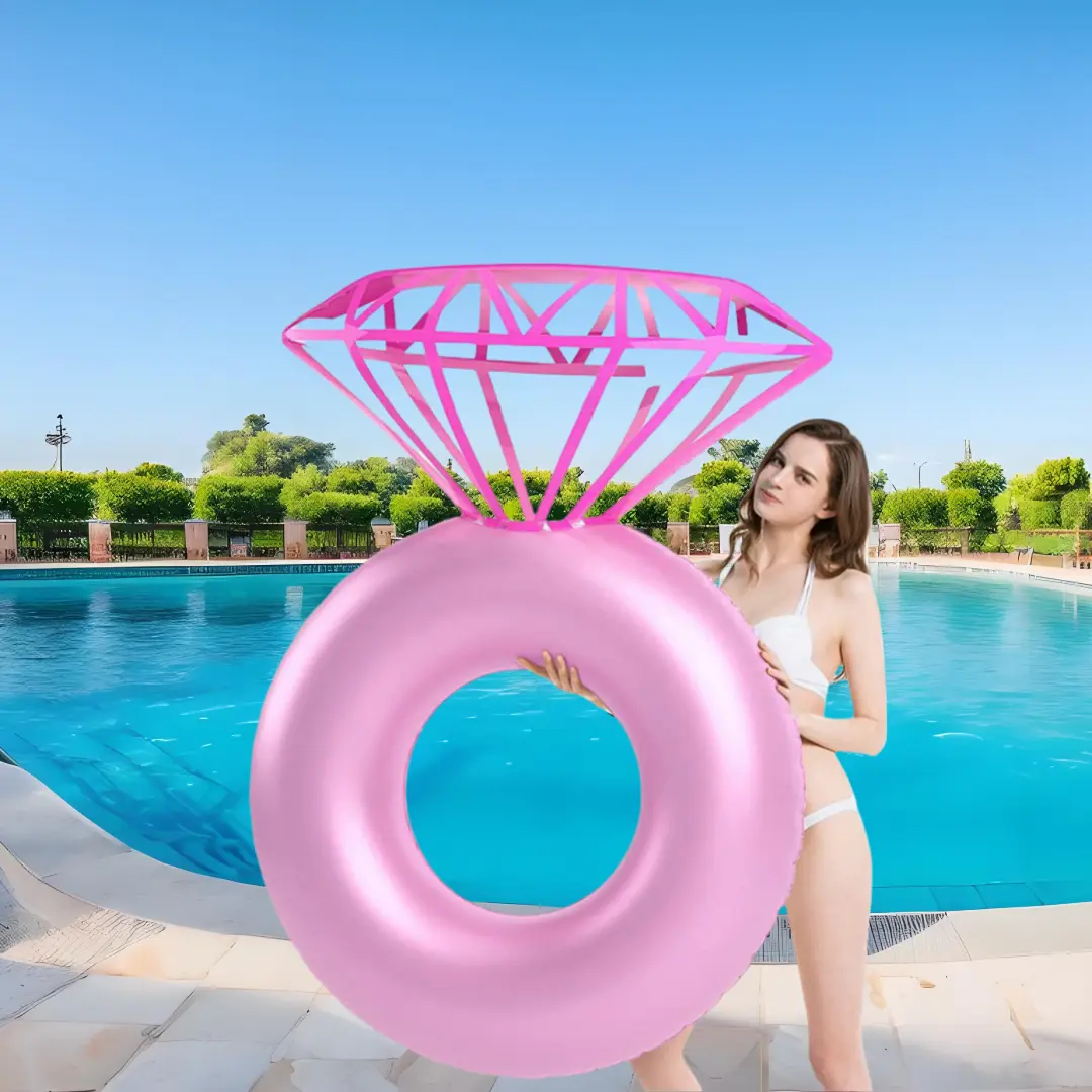 Water Fun toys Swimming Ring Diamond shape PVC inflatable FLoating Raft Swimming Pool Party Toys Swim ring For Summer Gift