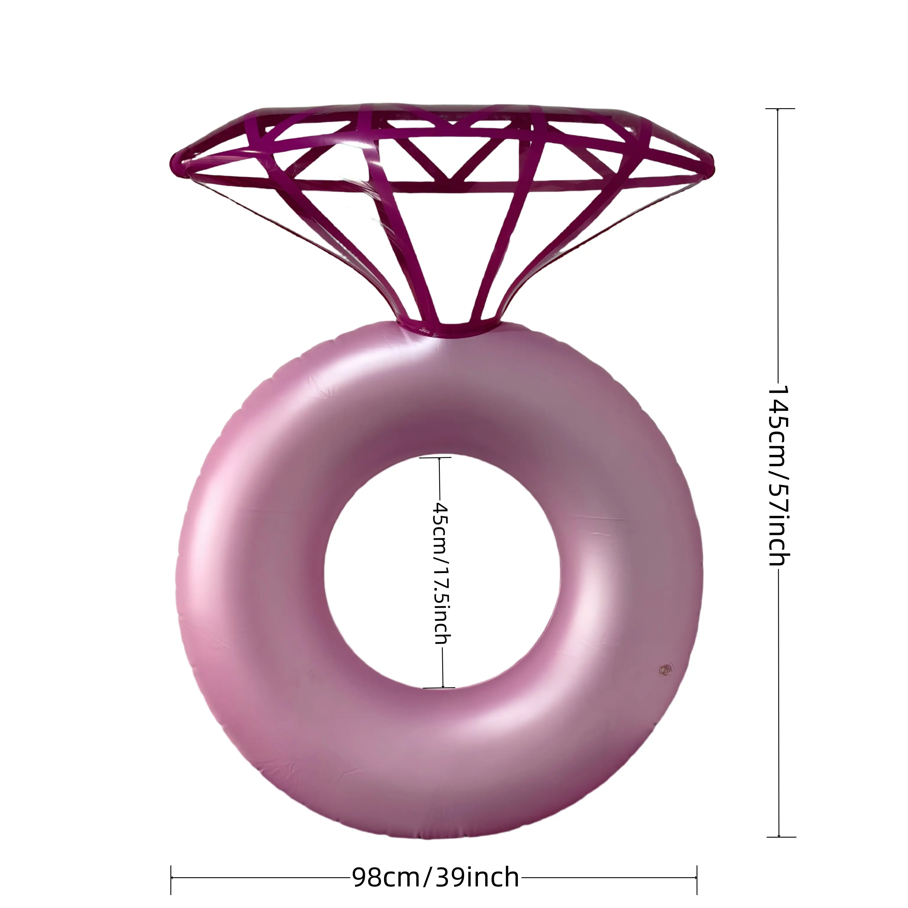 Water Fun toys Swimming Ring Diamond shape PVC inflatable FLoating Raft Swimming Pool Party Toys Swim ring For Summer Gift