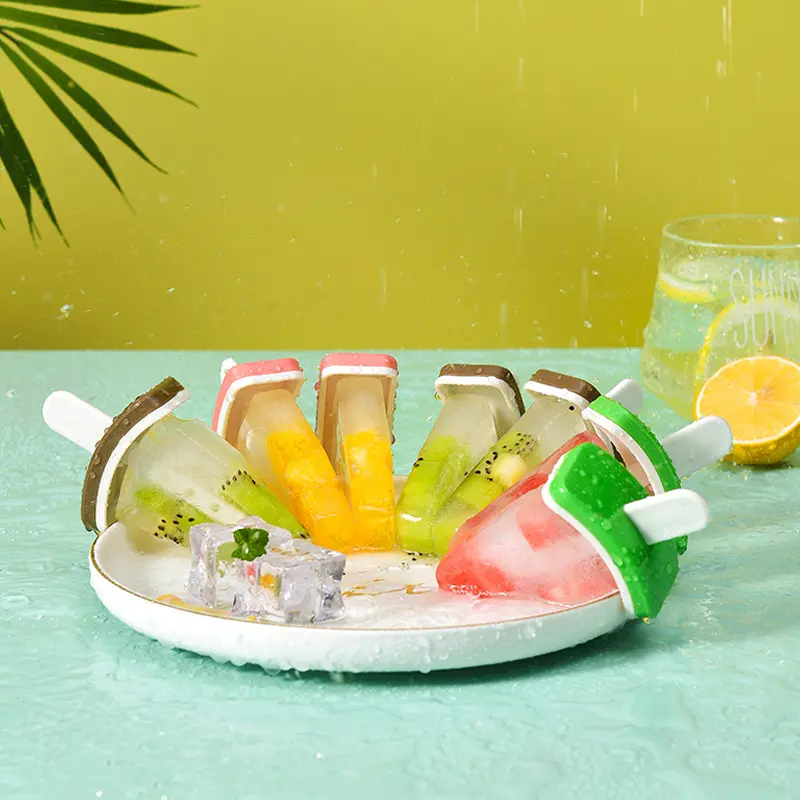Ice Cream Mold with Lid Watermelon Shape Mold DIY Homemade Popsicle Mold Frozen Juice Milk Kitchen Ice Cream Making Tool