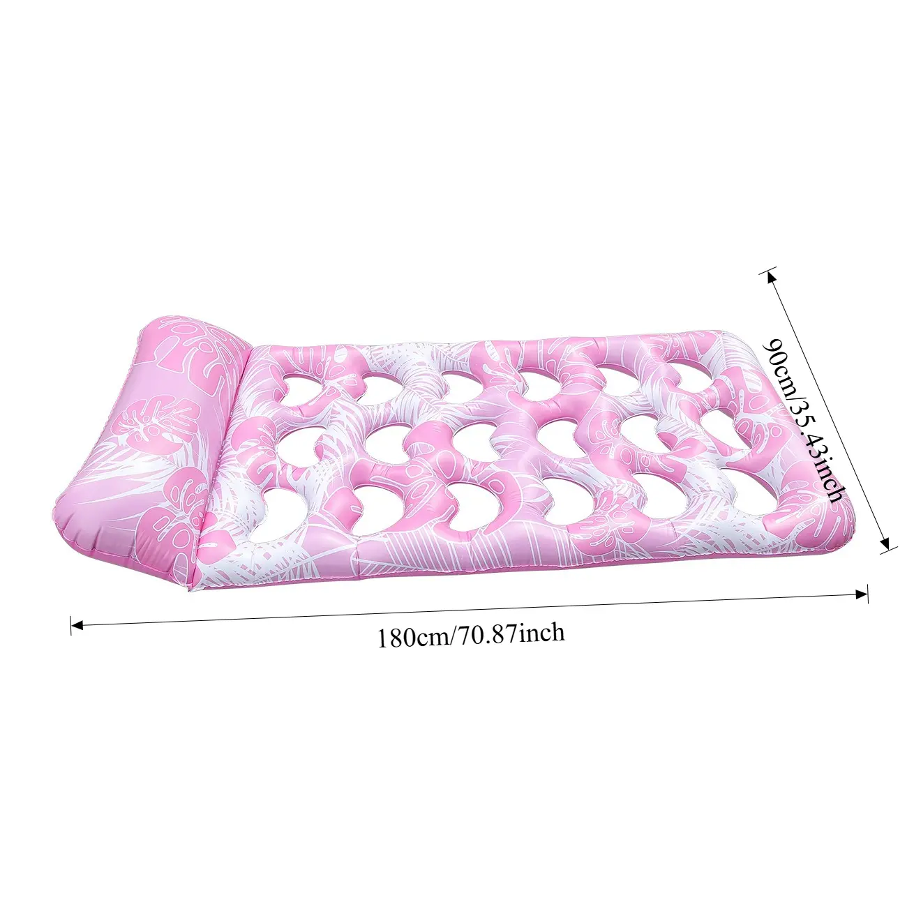 PVC Inflatable Pool Float with Heart-Shaped Backrest –Hole Design Floating Lounge Raft for Adults Summer Beach & Water Party Fun