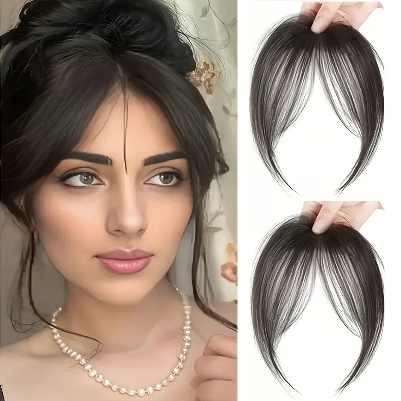 1PC Women's Natural Style Wig Clip Heat Resistant Fiber Fluffy for Daily Wear Fashionable and Beautiful Essential for Travel