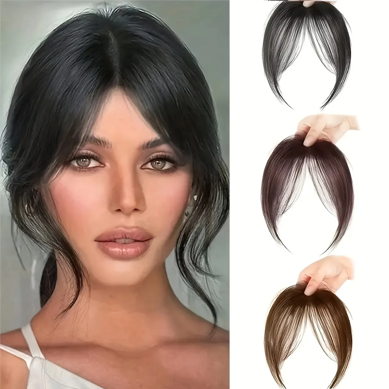 1PC Women's Natural Style Wig Clip Heat Resistant Fiber Fluffy for Daily Wear Fashionable and Beautiful Essential for Travel