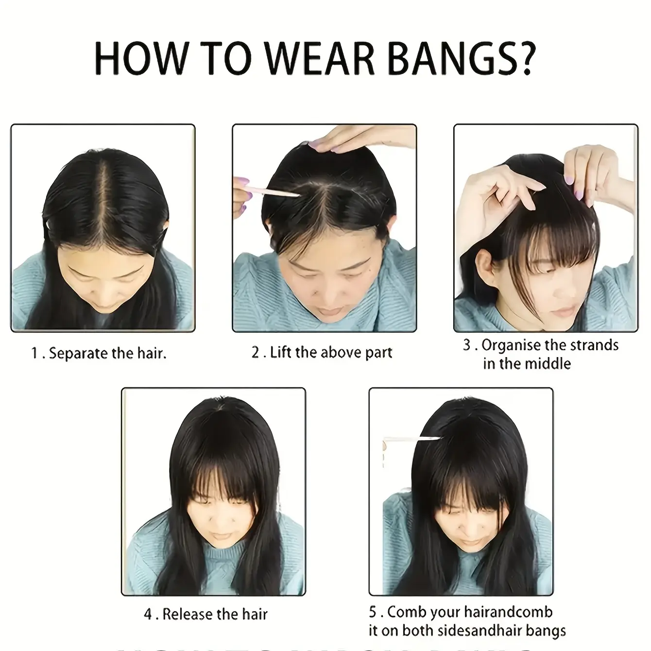 1PC Women's Natural Style Wig Clip Heat Resistant Fiber Fluffy for Daily Wear Fashionable and Beautiful Essential for Travel