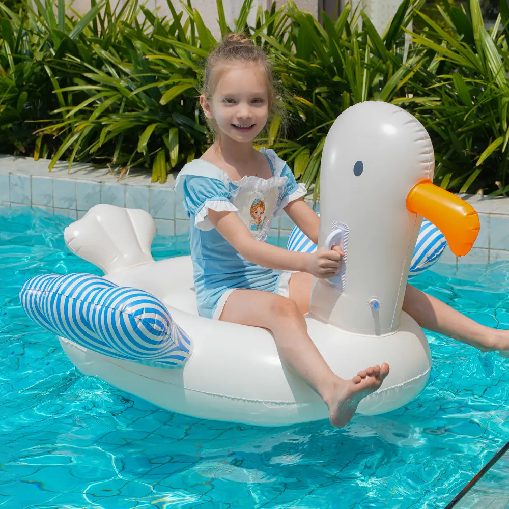 Seagull Inflatable Ride-On Pool Float and Swim Ring - Fun Outdoor Water Toys for Pool, Beach and Summer Party Float Play