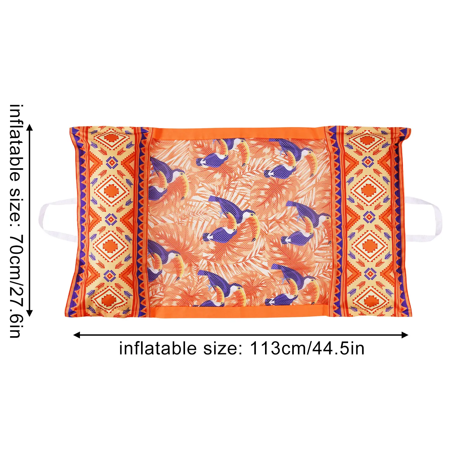 Tropical Fabric Water Hammock Float - Adult Inflatable Lounger Pool Float, Relaxing Swimming Circle Bed for Beach and Pool Fun