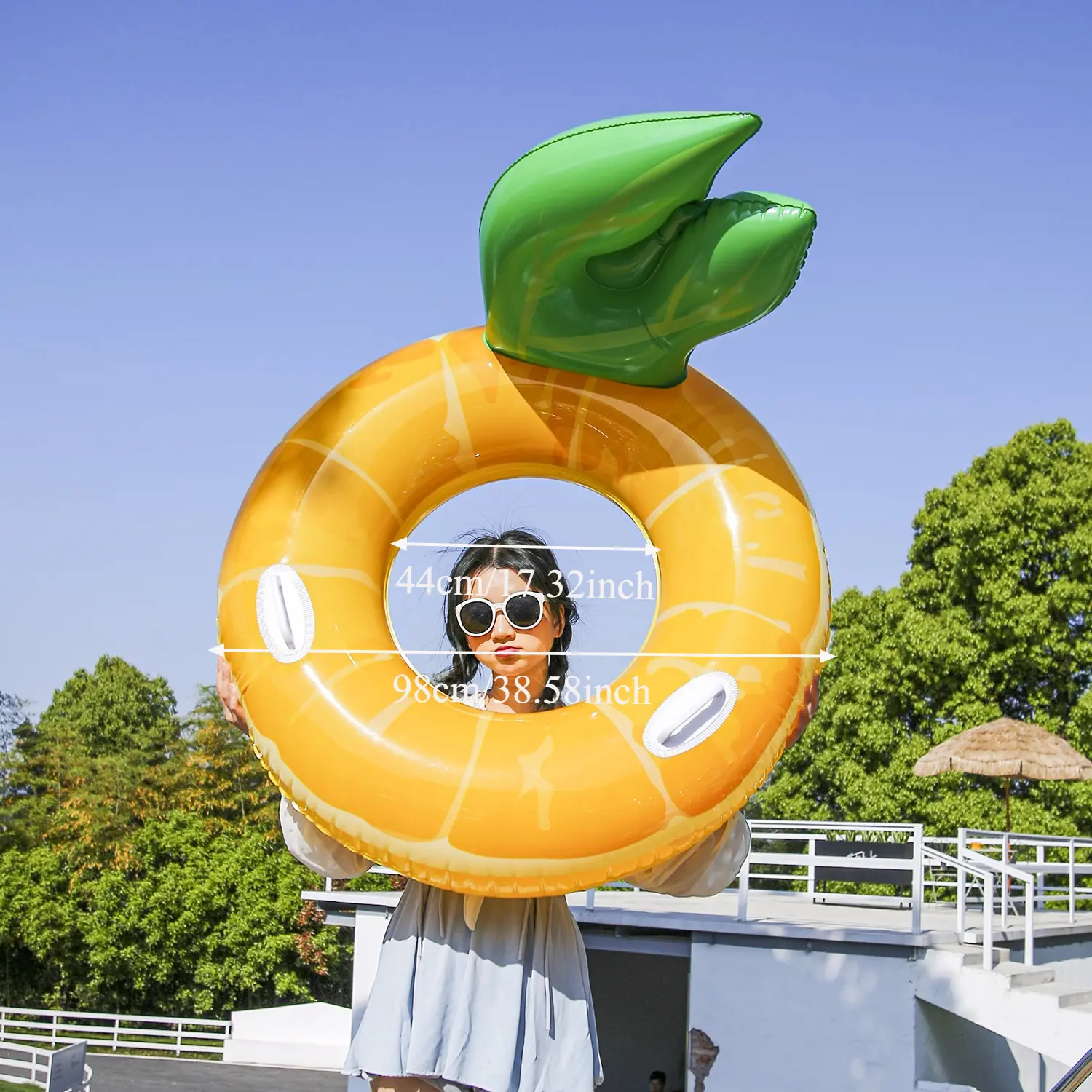 Adult Inflatable Swimming Ring – Creative Fruit Design Pool Float, Fun PVC Water Ring for Beach, Lake, and Summer Pool Parties
