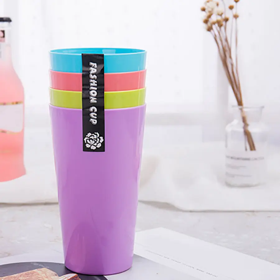 Reusable Plastic Cups 18 OZ / 530ML - Plastic Cups Dishwasher Safe PP Plastic Tumblers Drinking Cups Unbreakable Big Cup