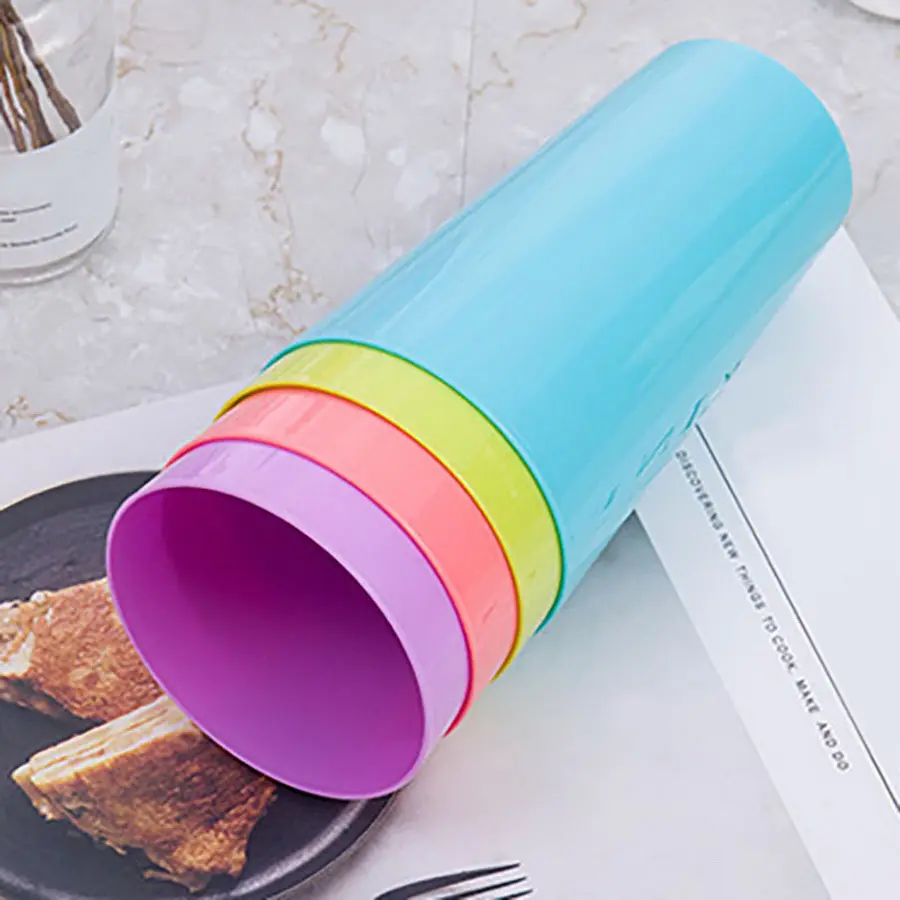 Reusable Plastic Cups 18 OZ / 530ML - Plastic Cups Dishwasher Safe PP Plastic Tumblers Drinking Cups Unbreakable Big Cup
