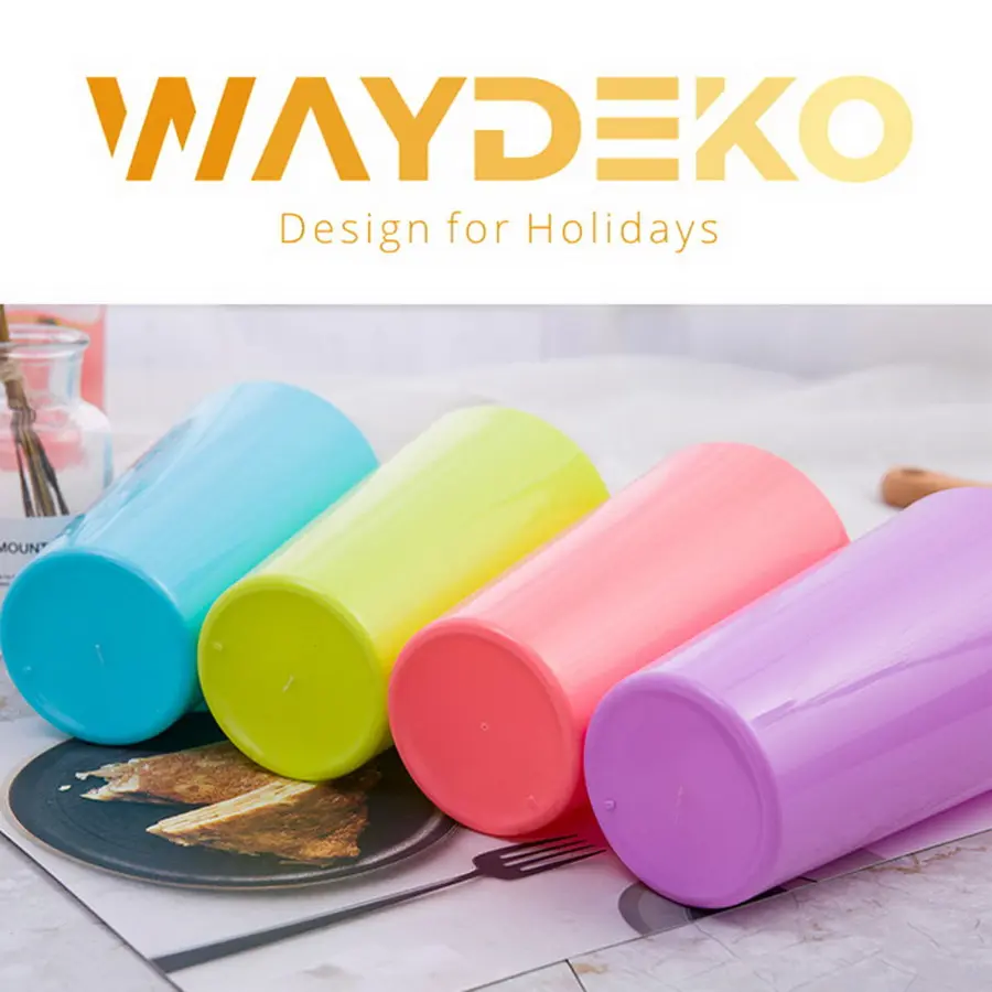 Reusable Plastic Cups 18 OZ / 530ML - Plastic Cups Dishwasher Safe PP Plastic Tumblers Drinking Cups Unbreakable Big Cup