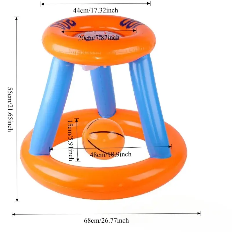Inflatable Cactus Ring Toss Game - Fun PVC Party Toy for Kids and Adults Poolside Carnival Game Props Outdoor Summer Beach Party