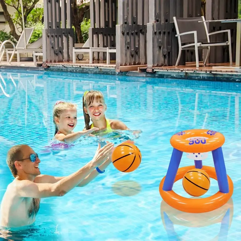 Inflatable Cactus Ring Toss Game - Fun PVC Party Toy for Kids and Adults Poolside Carnival Game Props Outdoor Summer Beach Party