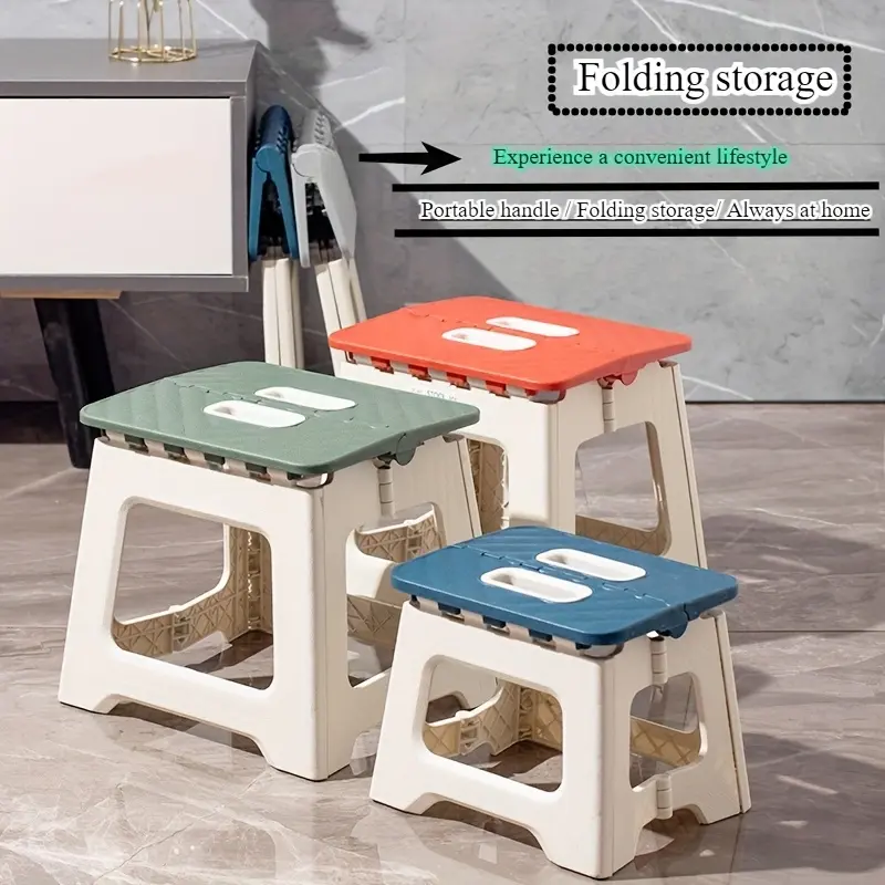Portable Folding Step Stool is Light and Sturdy Suitable for Kitchen Bathroom Bedroom Outdoor Camping Fishing Hiking