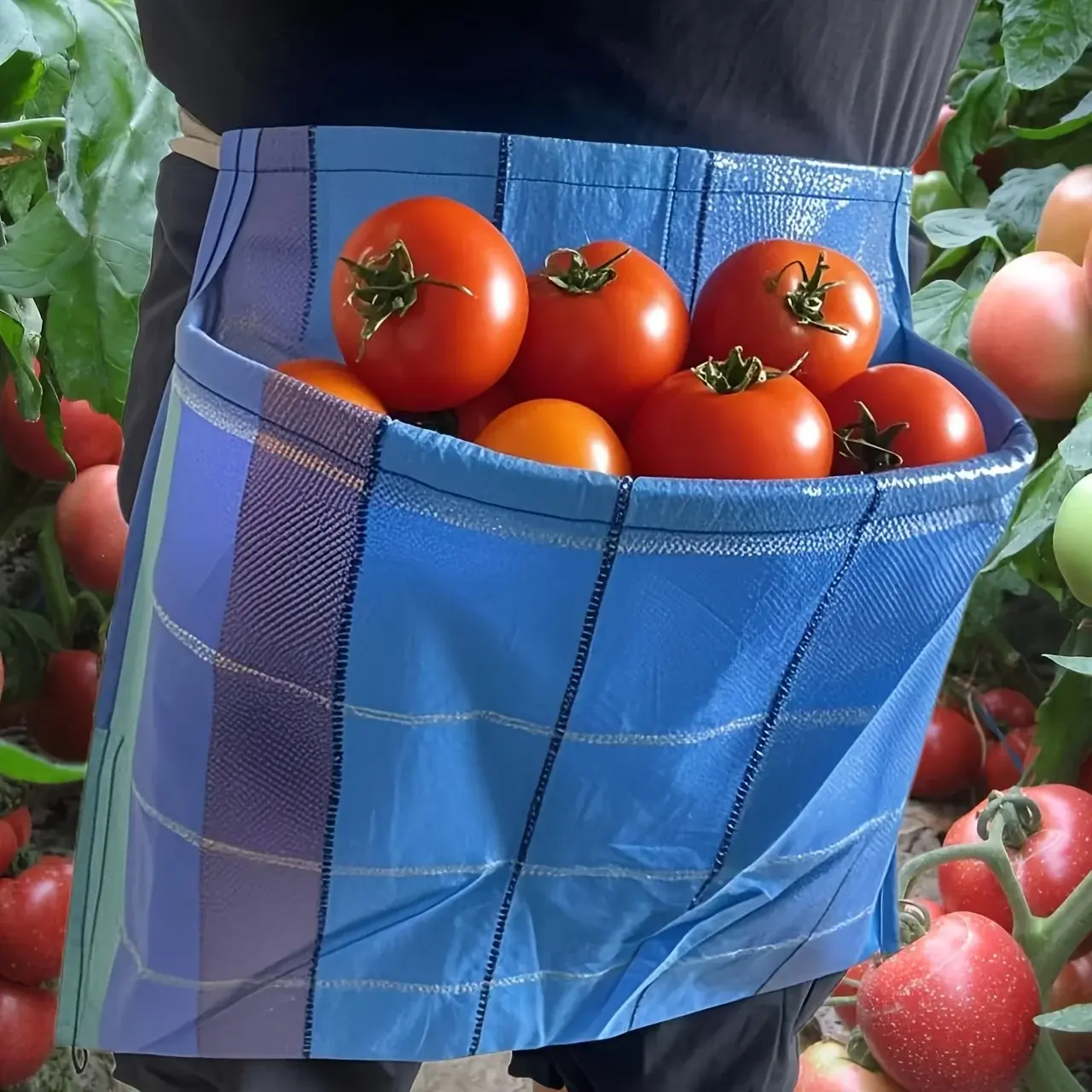 2PCS（50*50CM)  Gardening Apron with Large Pockets for Fruit and Vegetable Picking Gardener Picking Fruits Lightweight Durable