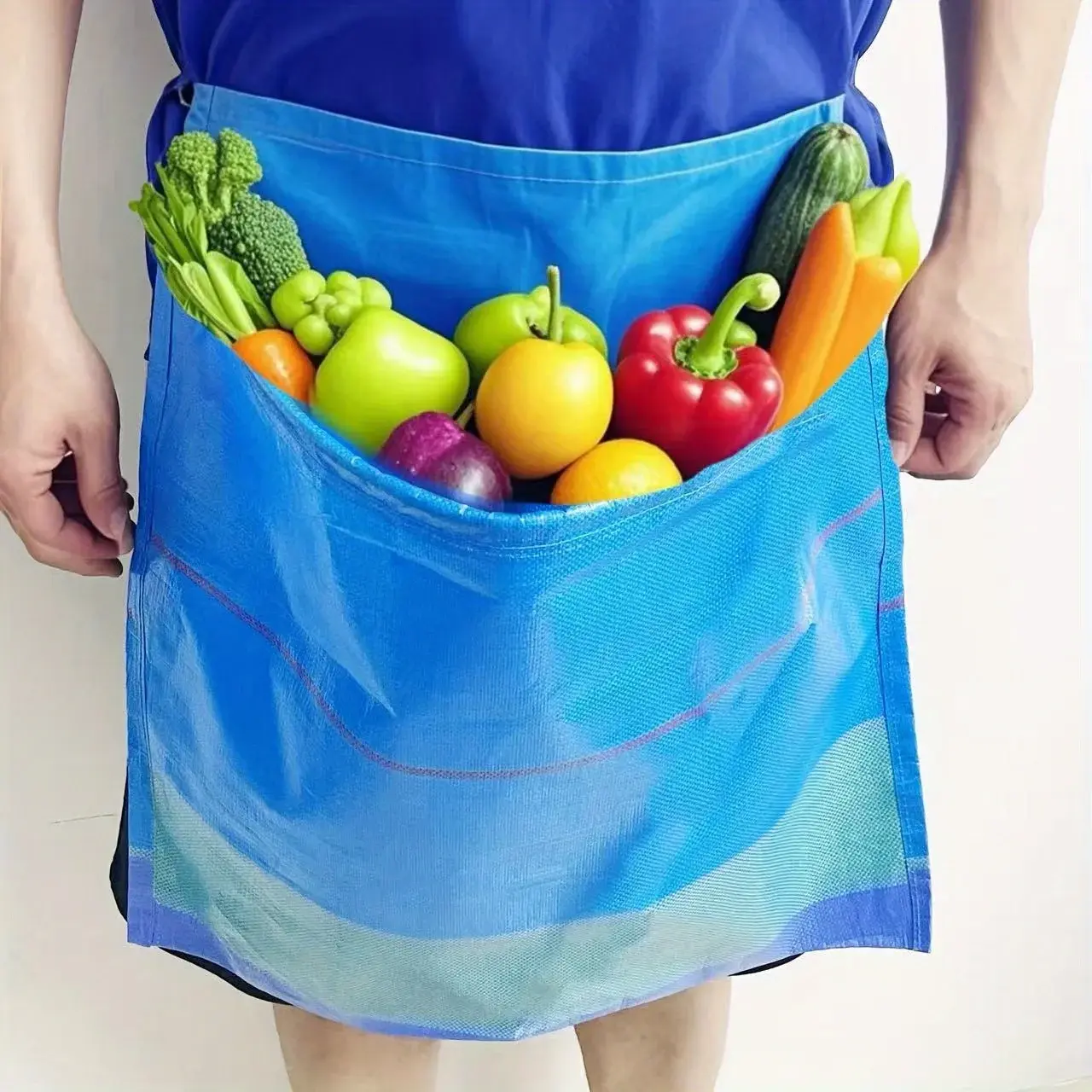 2PCS（50*50CM)  Gardening Apron with Large Pockets for Fruit and Vegetable Picking Gardener Picking Fruits Lightweight Durable