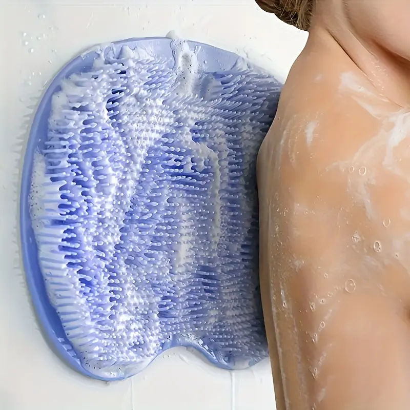 1PC Bathroom Shower Foot Massage Mat with Non-slip Suction Cup Wall-mounted Back Scrub Massage Bathroom Essential  Refreshing