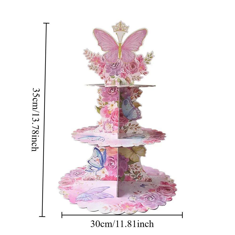 1PC Mermaid Theme Cake Stand Birthday Party Dessert Decoration Multi-layer Cupcake Stand Suitable for Party Holiday Gathering