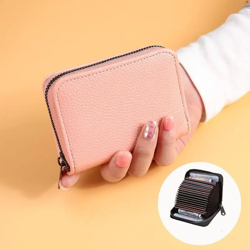 1PC Large Capacity Card Holder with 18 Card Slots and 2 Coin Pockets Accordion Style ID Driver License Wallet for Men and Women