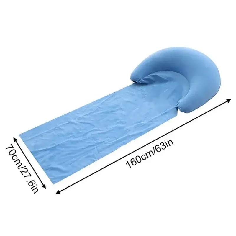 Thick Inflatable Beach Mat - Portable Foldable Sleeping Pad for Camping Hiking Traveling Outdoor Use Single Inflatable Mattress