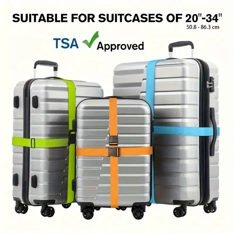 Adjustable Travel Strap for Luggage, Duffel Bags, Backpack Gear - Perfect for Travel, Sports, Urban Street Style and Security