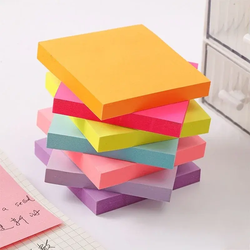 4/8 Pack Sticky Notes 7.5 Cm X 7.5 Cm Refills Various Colors Self-adhesive Notes Extra Strong Sticky Notes Value Pack