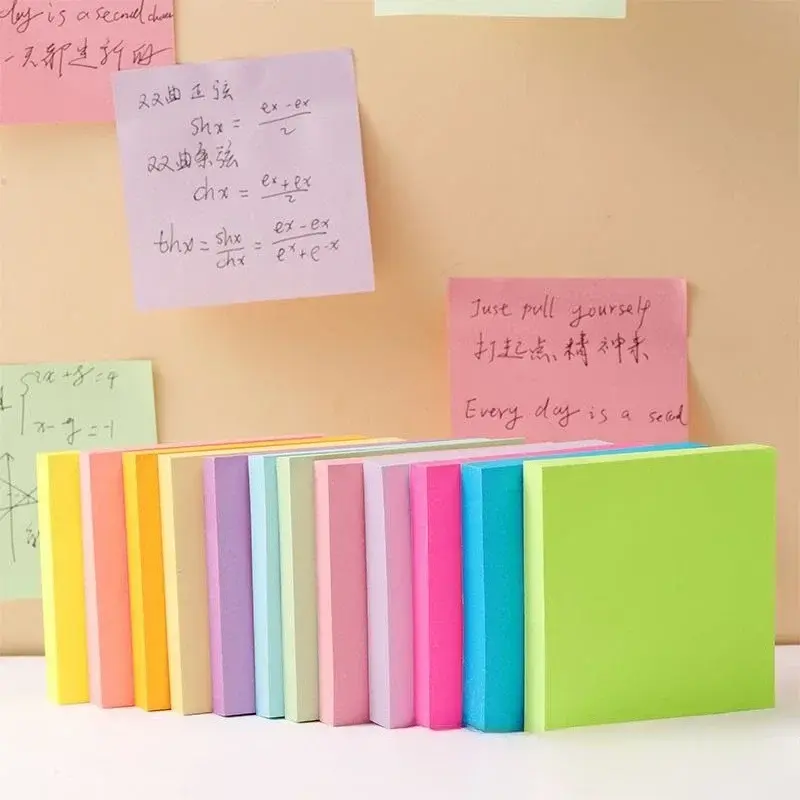 4/8 Pack Sticky Notes 7.5 Cm X 7.5 Cm Refills Various Colors Self-adhesive Notes Extra Strong Sticky Notes Value Pack
