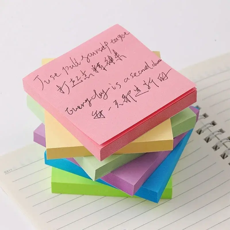 4/8 Pack Sticky Notes 7.5 Cm X 7.5 Cm Refills Various Colors Self-adhesive Notes Extra Strong Sticky Notes Value Pack