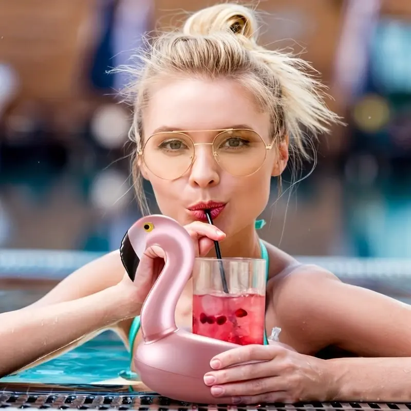 Inflatable Floating Drink Holder – Fun Pool Cup Coaster for Beach Hot Tub or Water – Floating Beverage Holder for Summer Parties