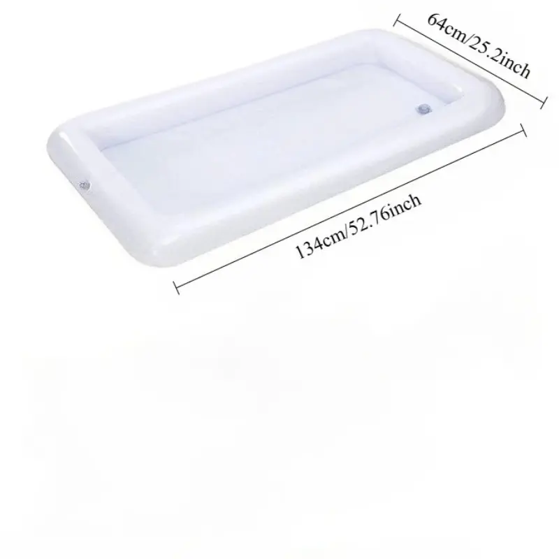 Inflatable Serving Tray with Drain Plug Buffet Ice Cooler for Pool Parties BBQs Picnics Bar & Indoor/Outdoor Food  Drink Display