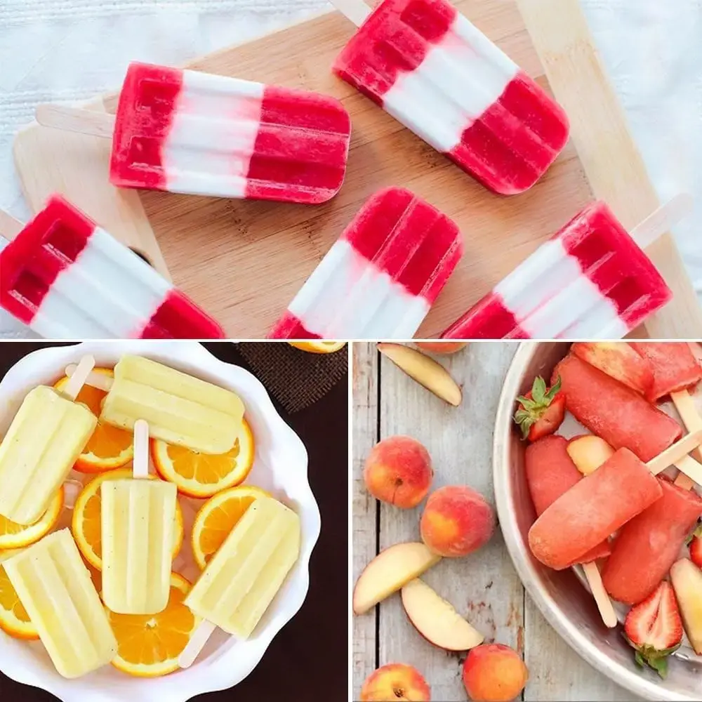 Handmade Ice Cream Sticks Natural Wooden Sticks for Handmade Snacks DIY Crafts and Refreshing Must Have Items Summer Festivals