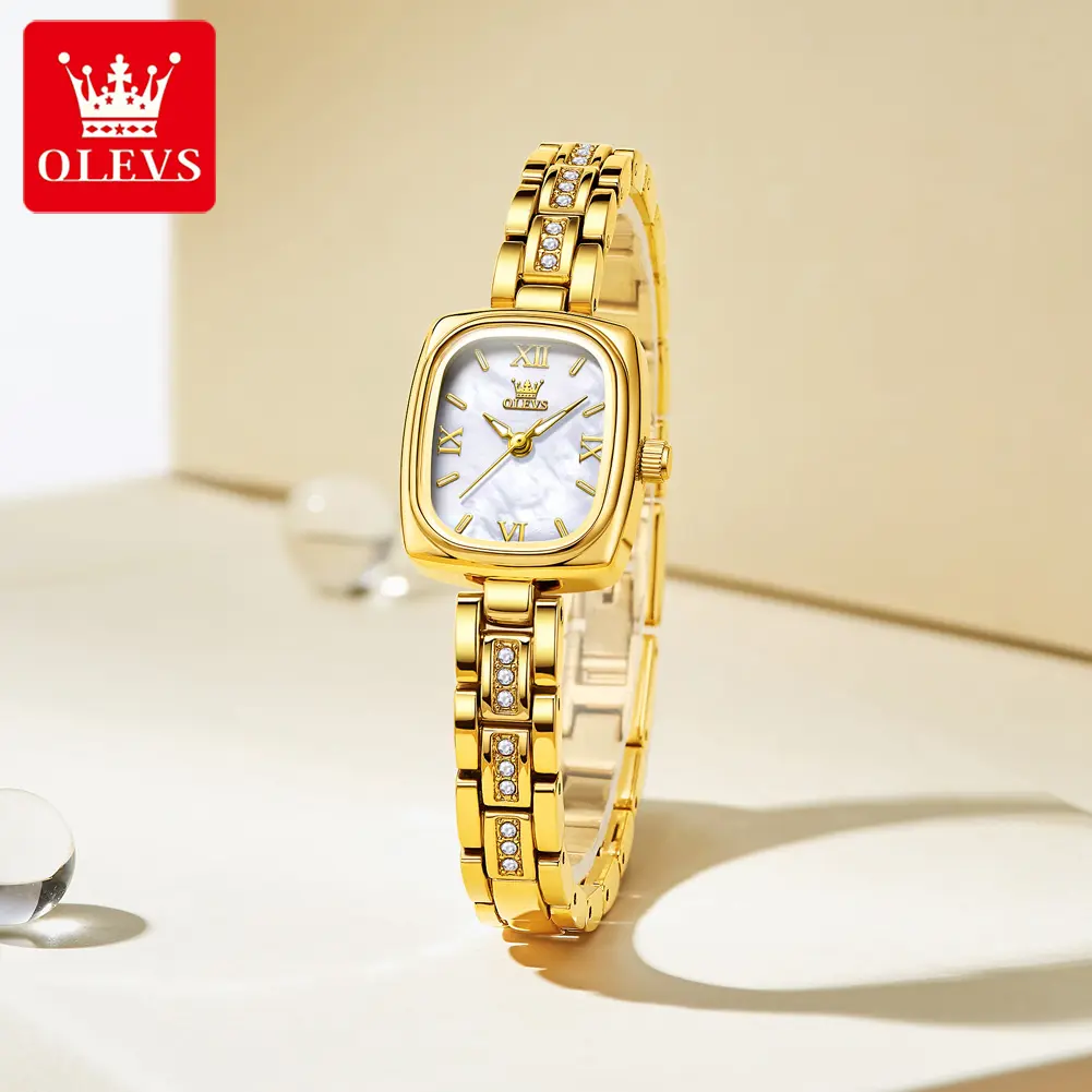 OLEVS 3695 Women Watches Tonneau Quartz Watch Waterproof Luminous Ladies Watch For Woman Luxury Fashion Original Elegant New
