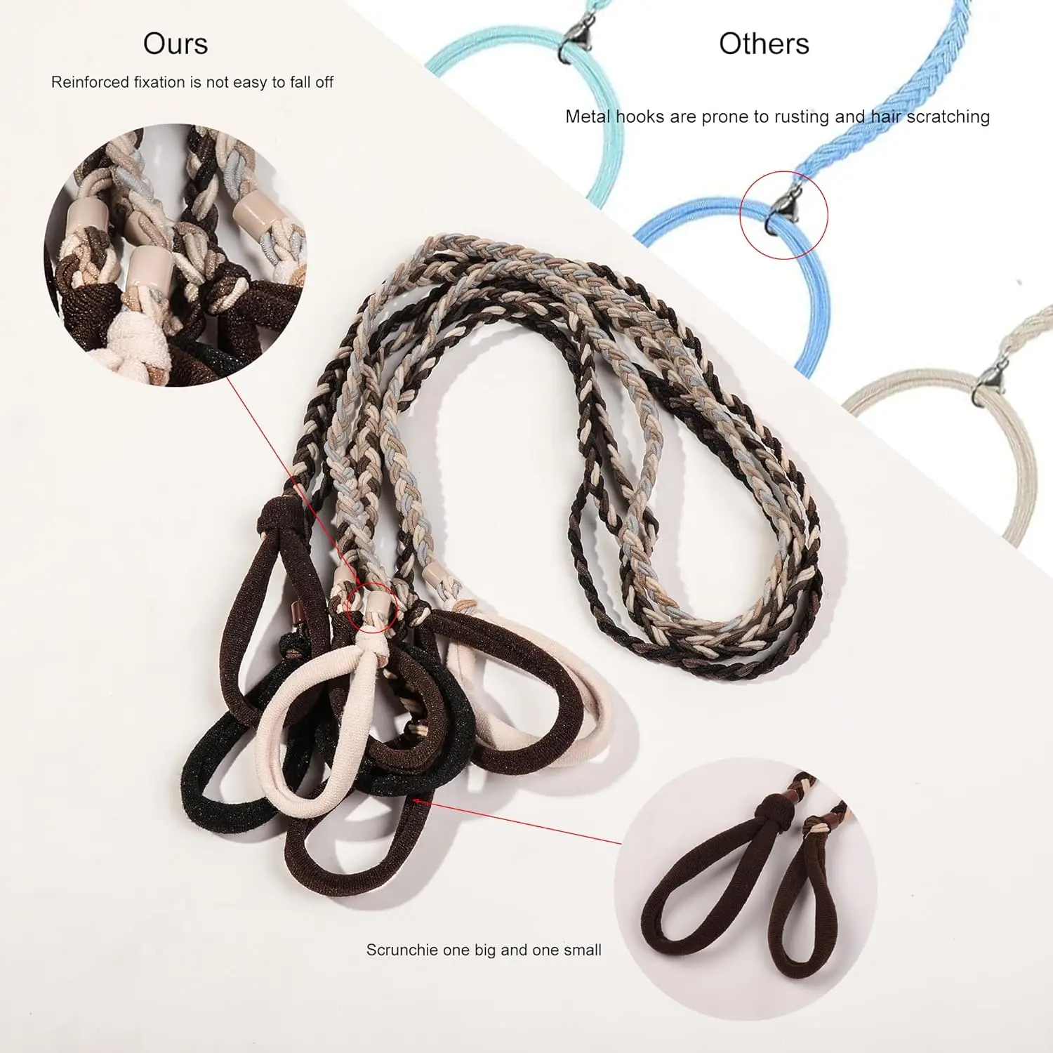 Sports Hair Rope Extra Long Wig Braid Surf Hair Tie Rubber Band Headband Hair Accessories