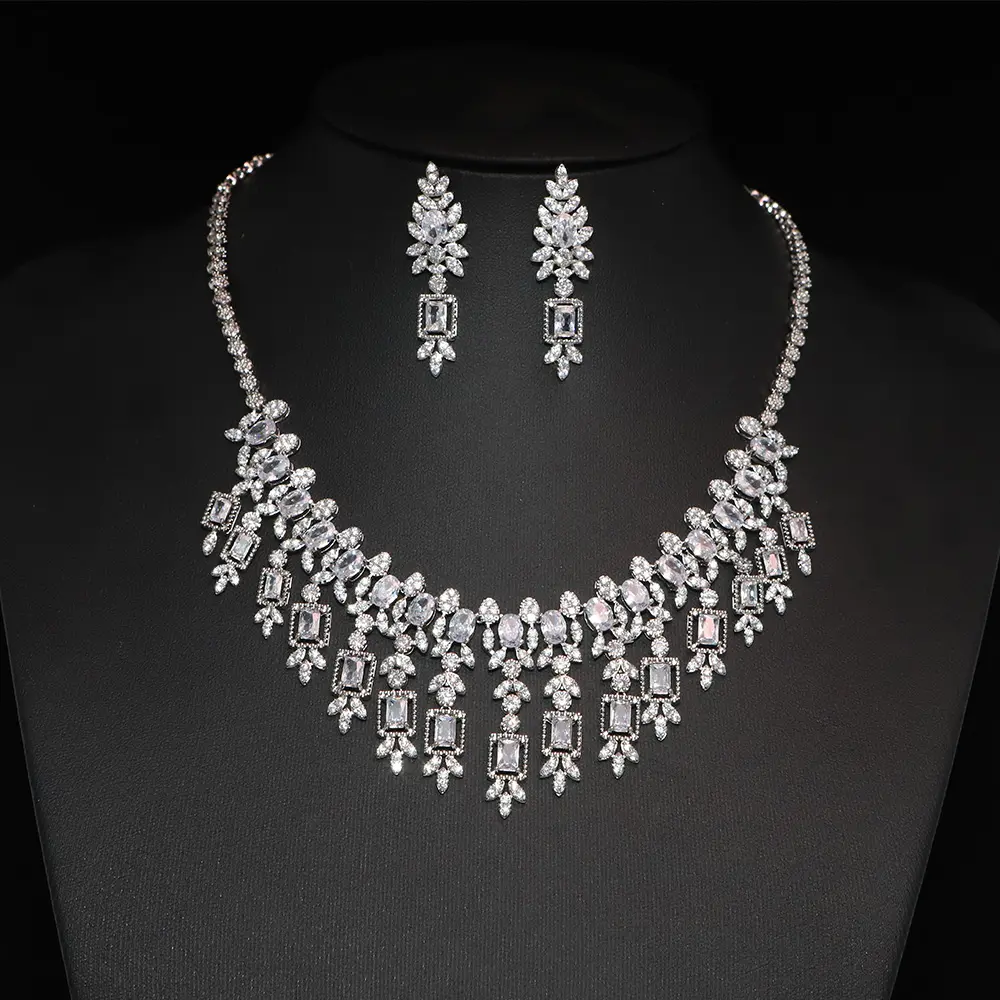Eiralee 2025 new model cubic zirconia luxury jewelry, including necklaces, earrings, bracelets, open ring sets, and wedding jewe