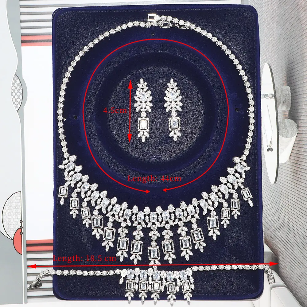 Eiralee 2025 new model cubic zirconia luxury jewelry, including necklaces, earrings, bracelets, open ring sets, and wedding jewe