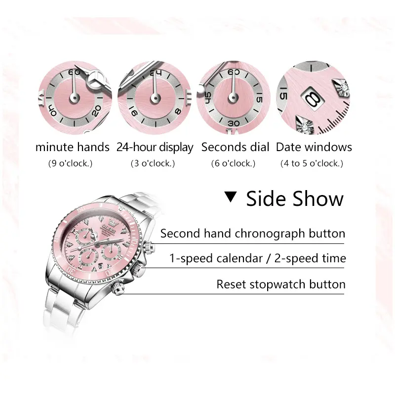 OLEVS 5632 Womens Watch Elegant Luxury Quartz Watch Zircon Scale Waterproof Luminous Automatic Date Ladies Watch Gifts Original