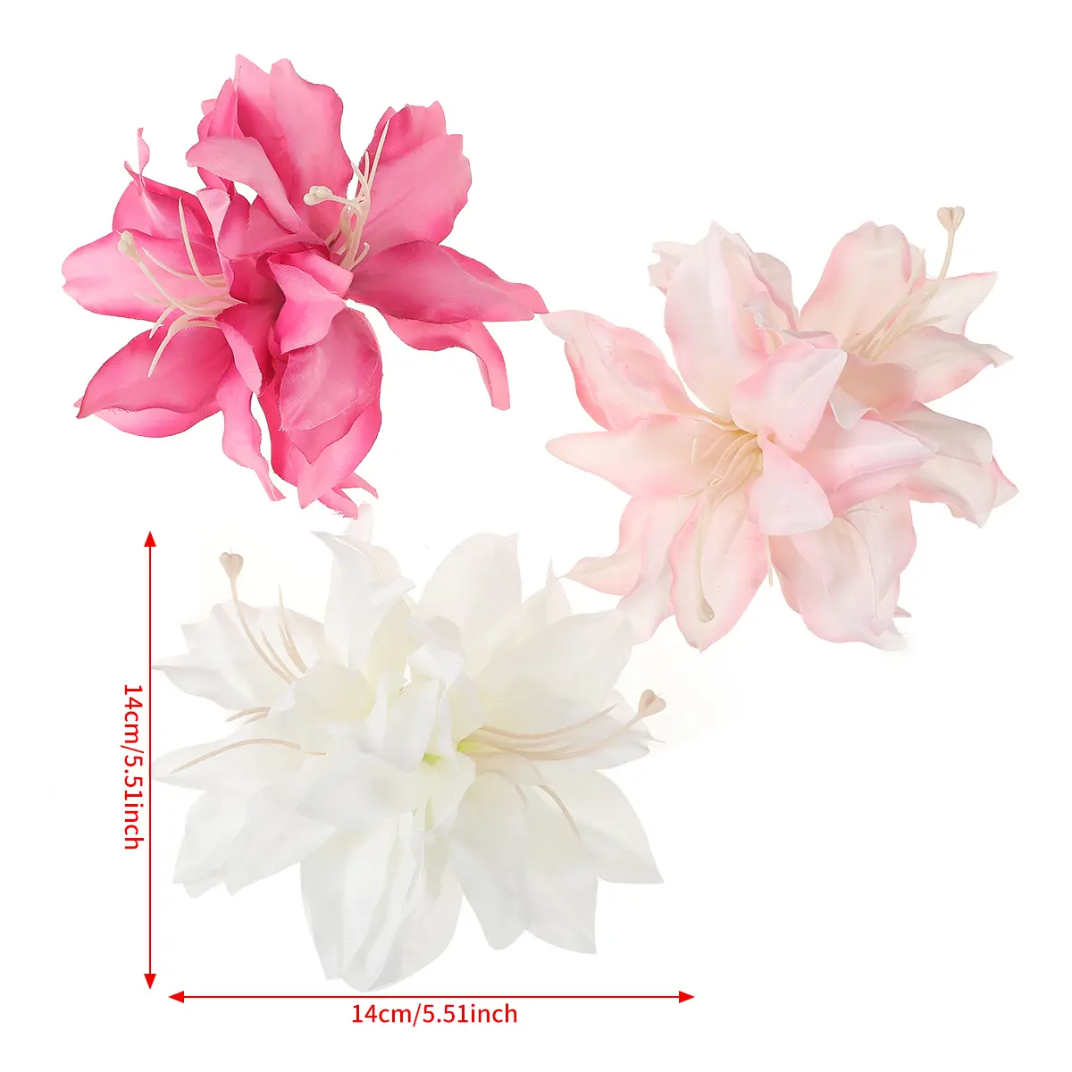 AWAYTR Lily Flower Hair Claw Clips for Fashion Girls Hair Clip Barrette Gladiolus Hair Clamps Headwear Hair Accessories