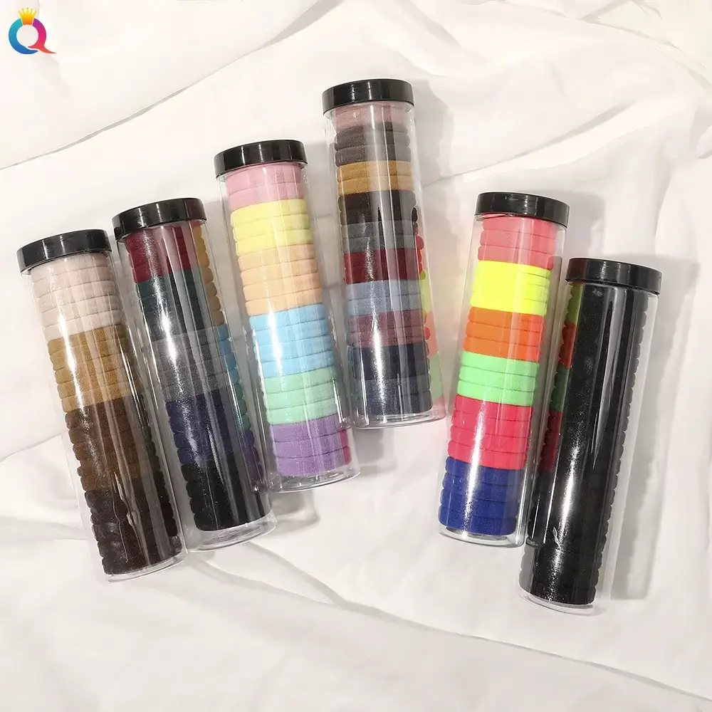 20Pcs Simple High Elasticity Hair Tie Rubber Band Female High Ponytail Hair Rope Does Not Hurt Hair Durable Head Rope Hair Band