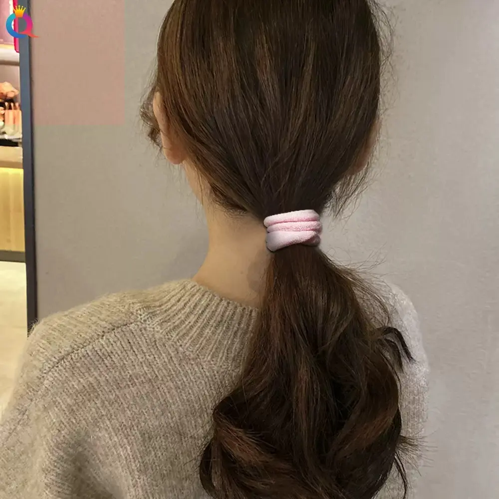 20Pcs Simple High Elasticity Hair Tie Rubber Band Female High Ponytail Hair Rope Does Not Hurt Hair Durable Head Rope Hair Band