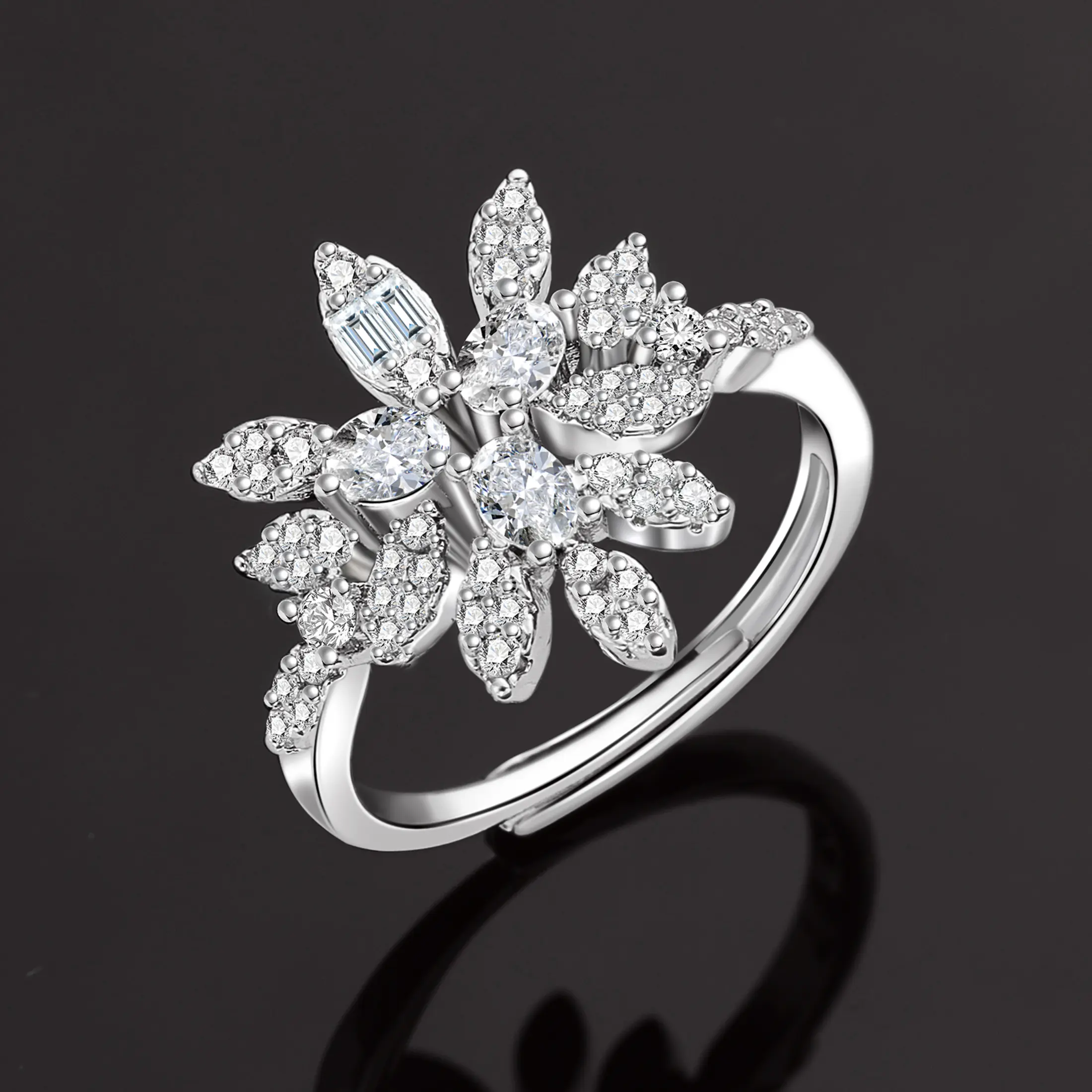 2024 Hot Sale 4 Pieces Super Luxury Cubic Zirconia Bridal Jewelry Set Nigeria Dubai Jewelry Set Bridal Accessories