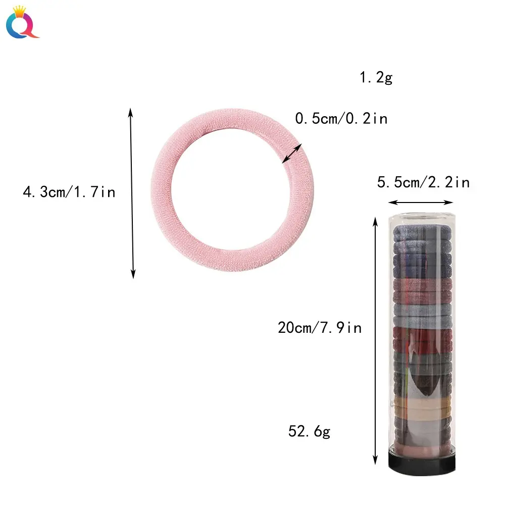 20Pcs Simple High Elasticity Hair Tie Rubber Band Female High Ponytail Hair Rope Does Not Hurt Hair Durable Head Rope Hair Band