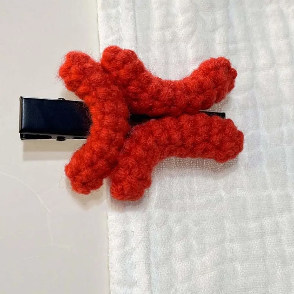 Duckbill Clip Angry Emotion Hair Clip Korean Style Hair Accessories Funny Crochet Barrettes Back Clip Cartoon Side Clip Women