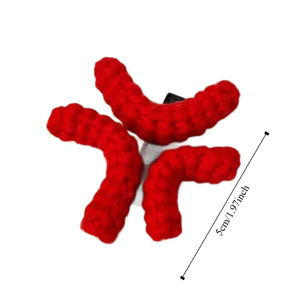 Duckbill Clip Angry Emotion Hair Clip Korean Style Hair Accessories Funny Crochet Barrettes Back Clip Cartoon Side Clip Women