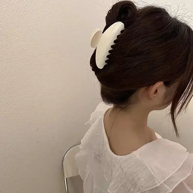 Solid Color Temperament Hair Clip Large Hair Claw for Women French Style Elegant Lady Barrette Hair Accessories Female Headwear