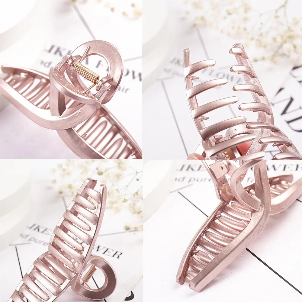 Fashion Women Hair Claw Solid Color Horsetail Buckle Hair Clip Bun Bird Nest Expanding Hair Accessories Female Ponytail Hairpins