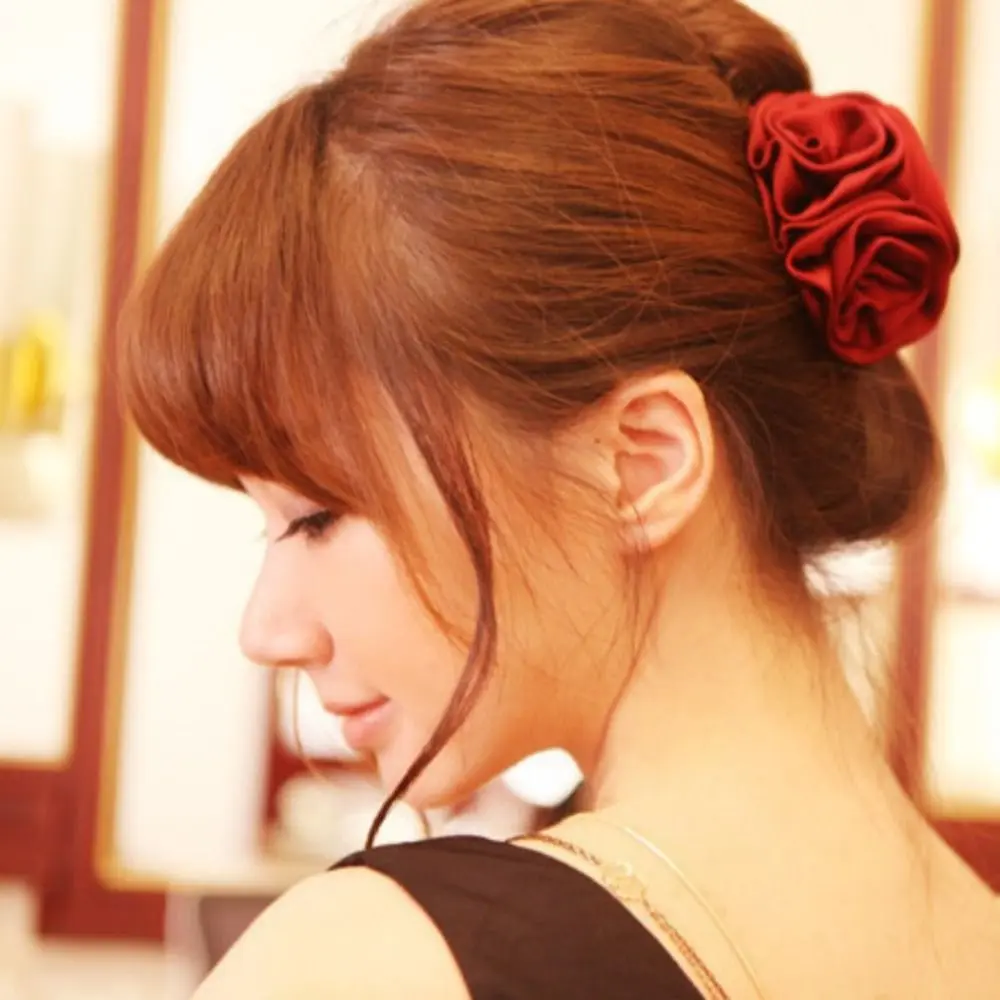 New Rose Hair Claws Hairpin Sweet Barrette Flower Hair Clip Headband Women Headwear Bow Girls Ponytail Holder Hair Accessories