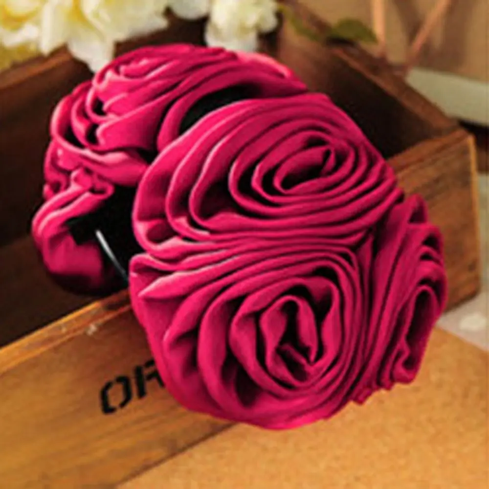 New Rose Hair Claws Hairpin Sweet Barrette Flower Hair Clip Headband Women Headwear Bow Girls Ponytail Holder Hair Accessories