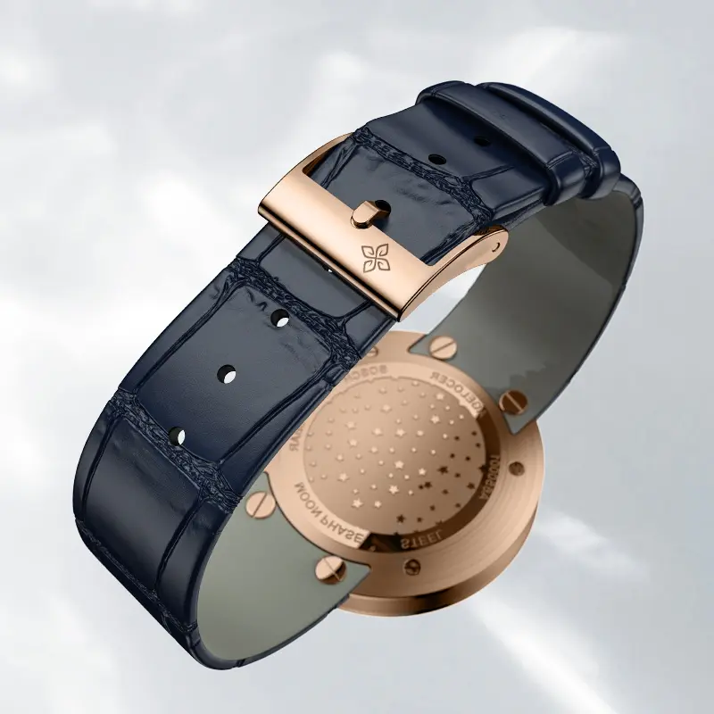AGELOCER Original Astronomer Watch Women's Luxury Gold Watch Quartz Moon Phase Watch Birthday Gift for Women