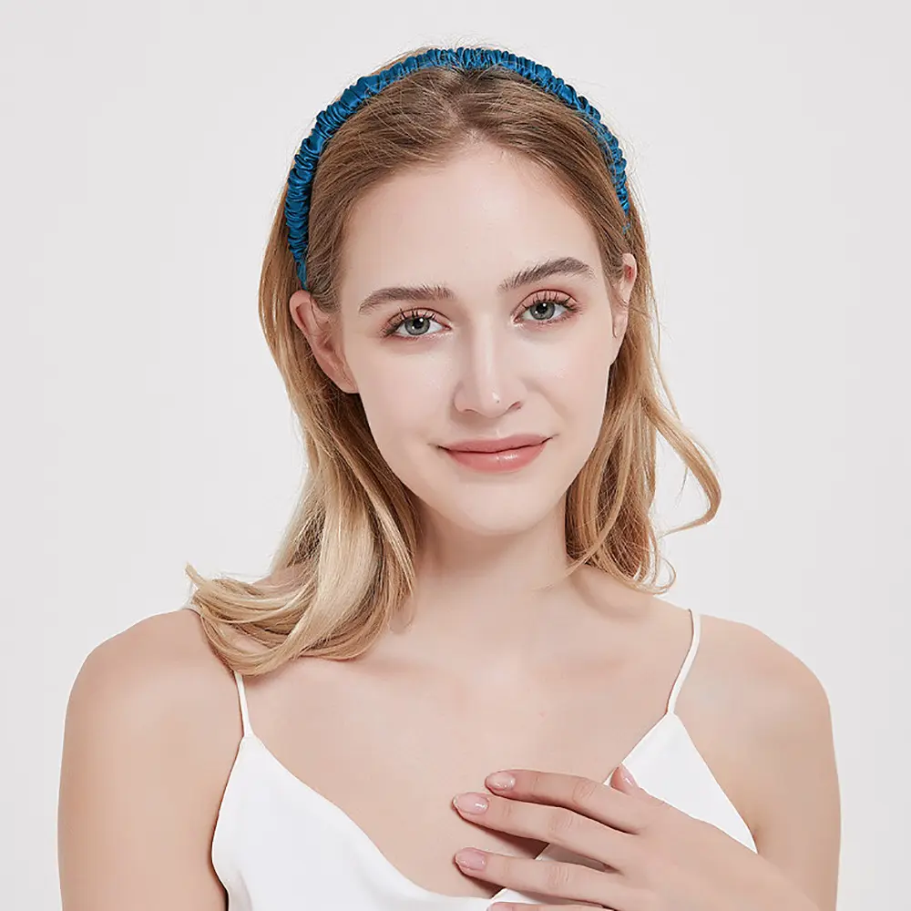 100% Natural Mulberry Silk Headband Luxury Silk Elastics Hair Hoop Headwear Hairbands Headband for Women Hair Accessories
