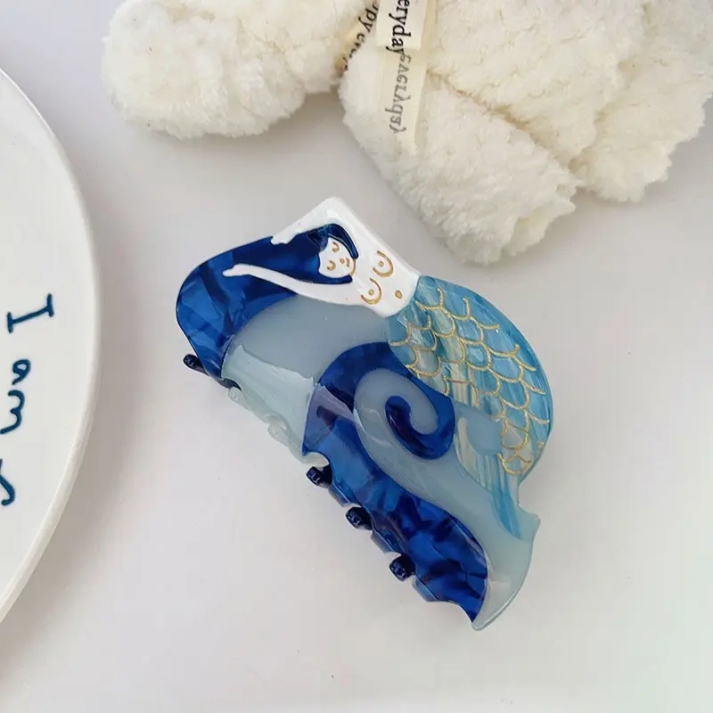 YHJ Maiden in the Night Sky Hair Claw Beautiful Girl Acetate Hair Clips Claw Hair Accessories for Women Girls