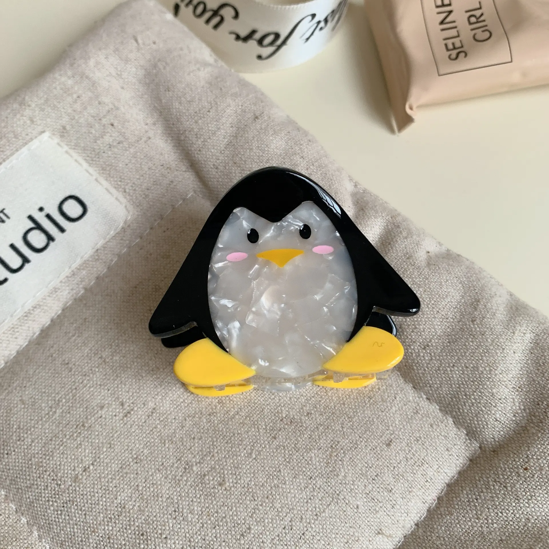NEW Cartoon Animals Hair Claw Hippopotamus Penguin Cute Design Acetate Hair Claw Clips Hair Accessories for Women Girls