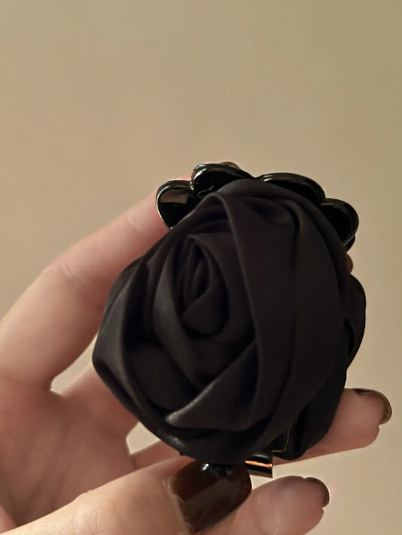 3PCS  Rose Flowers Small Grab Clip Premium Sense Back Head Hair Grab Half Tie Hair Clip Headwear Hair Accessories